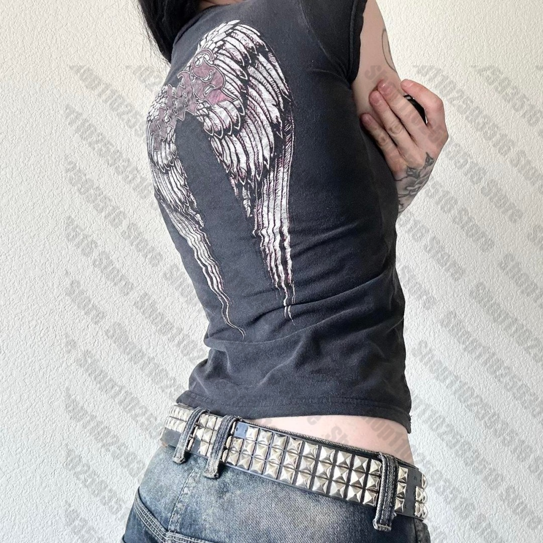 T-shirts pour femmes, vêtements esthétiques, style Shoujo Girl, vêtements pour femmes, t-shirts graphiques, tops Y2k, Kpop, Harajuku, Kawaii, Emo