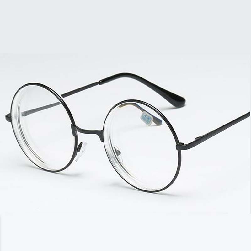 Lunettes rondes femme hommes lunettes rétro myopie optique montures métalliques lentille claire noir argent or lunettes-1.0 -1.5 -2.0 à-4.0