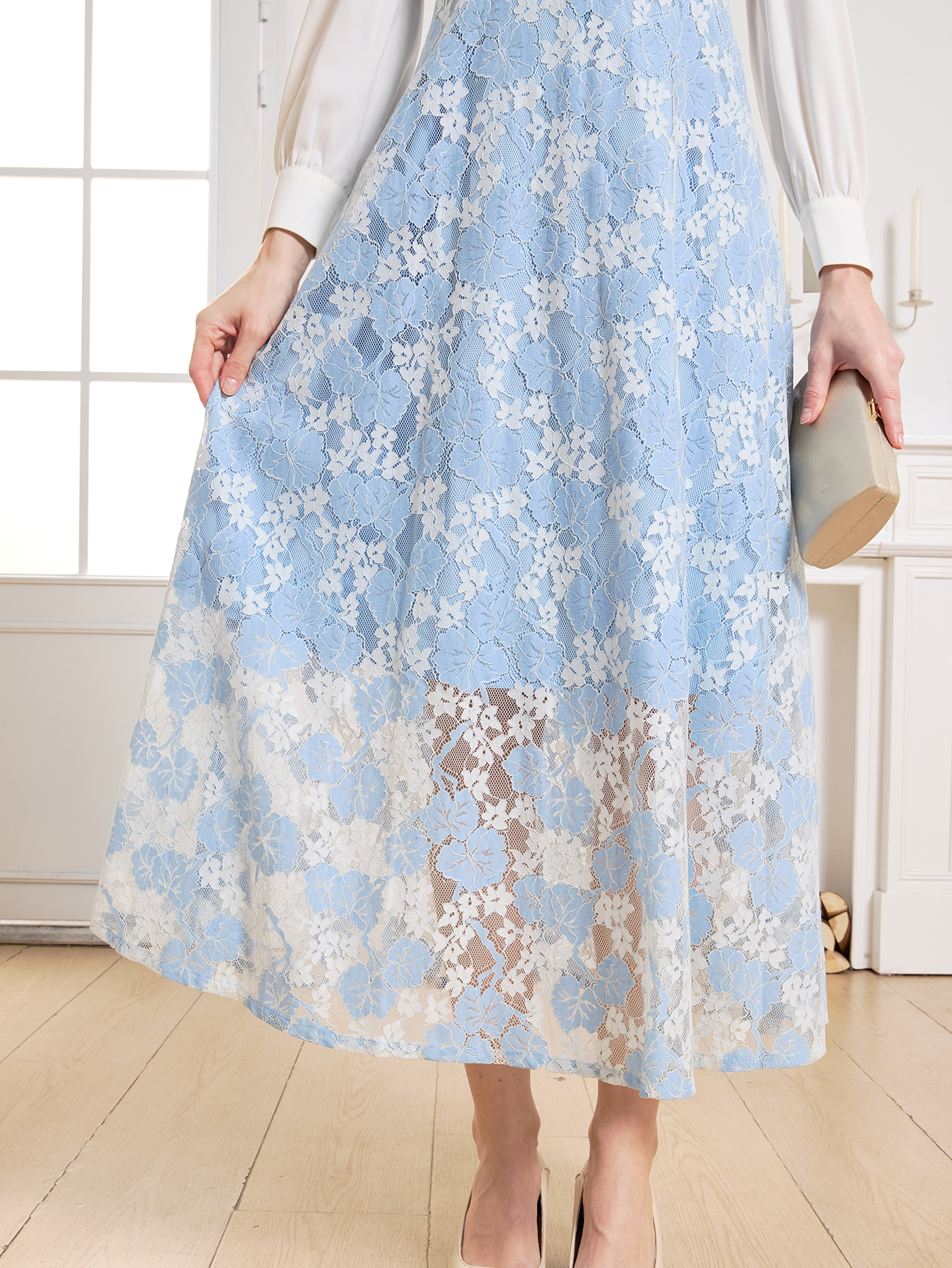 Robe élégante pour femmes DEVCHATA, printemps-été, robes de soirée luxueuses en dentelle, manches longues, vêtements de soirée formels pour femmes