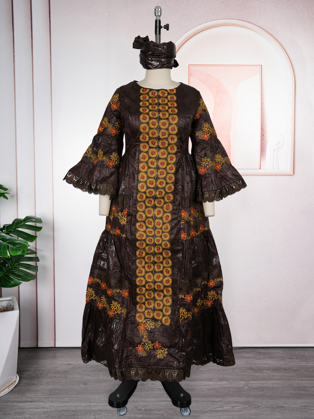 Robes longues de soirée africaines pour femmes 2026, grande taille, robe de luxe en bazin riche brodée, élégante robe de soirée de mariage musulmane
