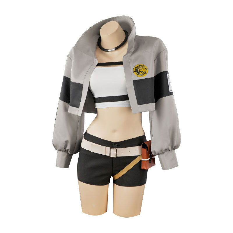 Riyo Cosplay Costume Anime fille travailleur tenue veste short uniforme ensemble avec sac de taille sac à dos Halloween carnaval uniforme ensemble