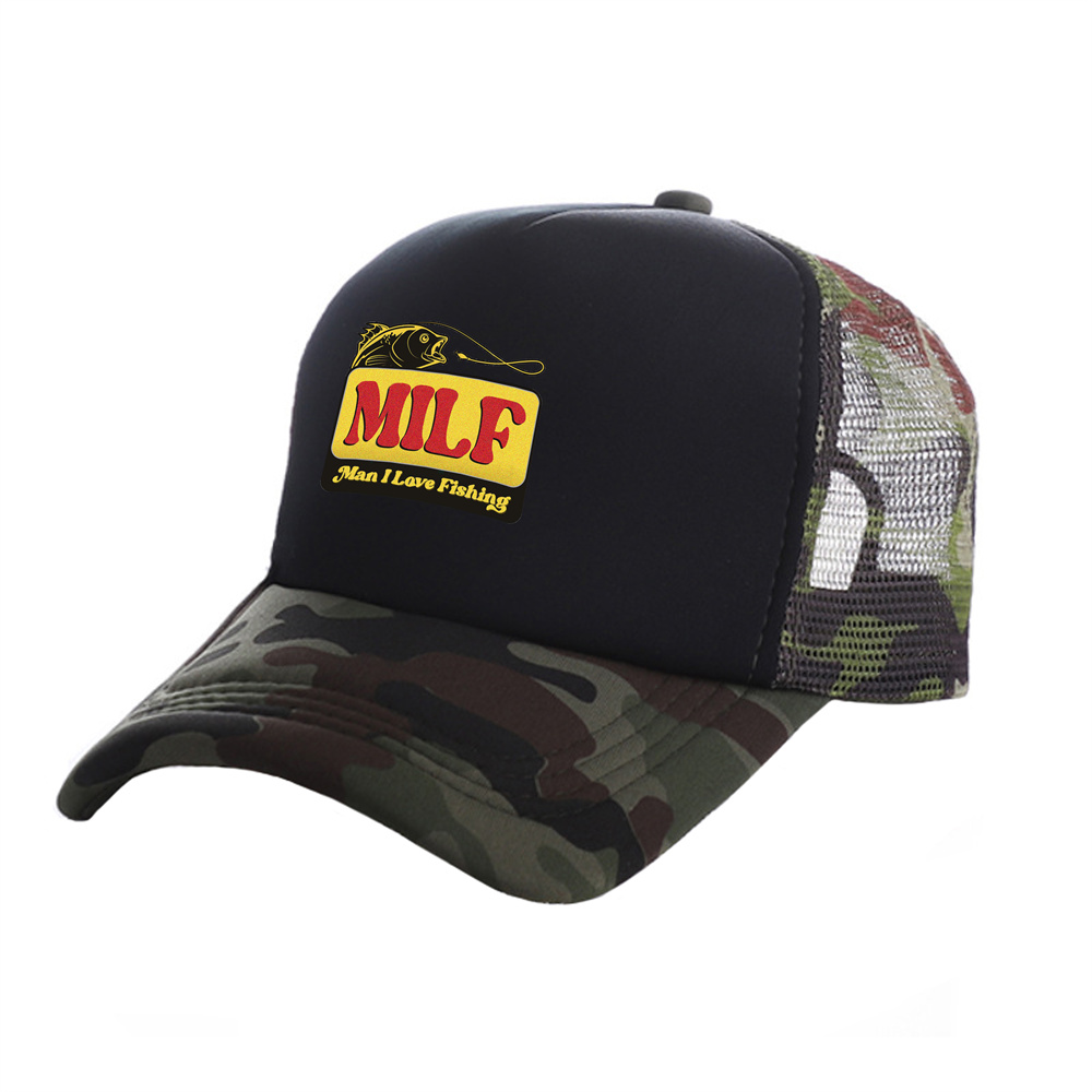 MILF-Casquette de camionneur pour hommes, chapeau de baseball, cool, été, unisexe, filet en maille