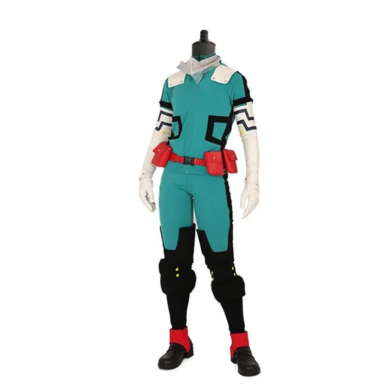 Costume de Cosplay Midoriya Izuku, uniforme, combinaison de combat verte, ensemble complet, Costume d'halloween de Cosplay de l'académie My Hero Kostum