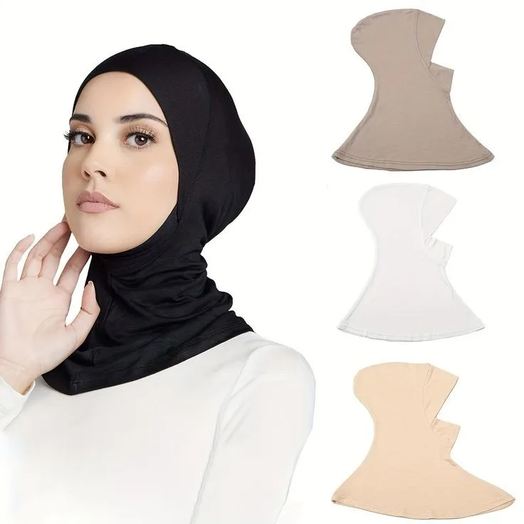 Casquette intérieure musulmane Hijab pour femmes, sous-écharpe solide, Turban, chapeau islamique musulman, prêt à porter, couvre-chef