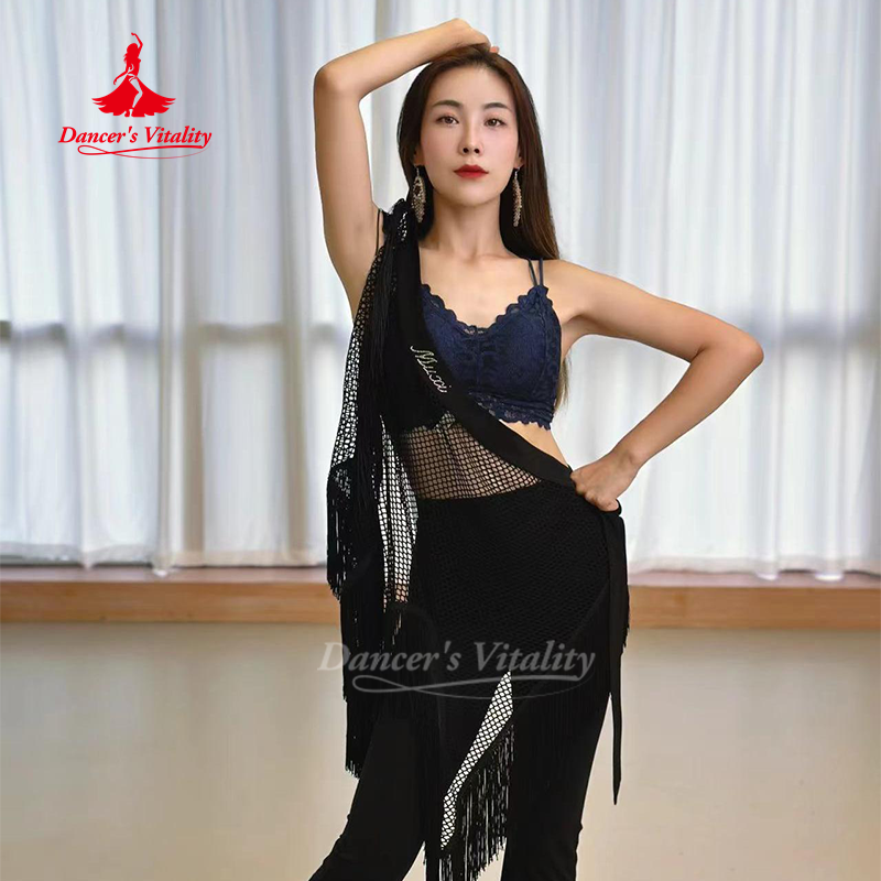 Ceinture de spectacle de danse du ventre pour femmes, écharpe de hanche Sexy à grand Triangle avec pompon pour adultes et enfants, écharpe de taille pour pratique de la danse orientale