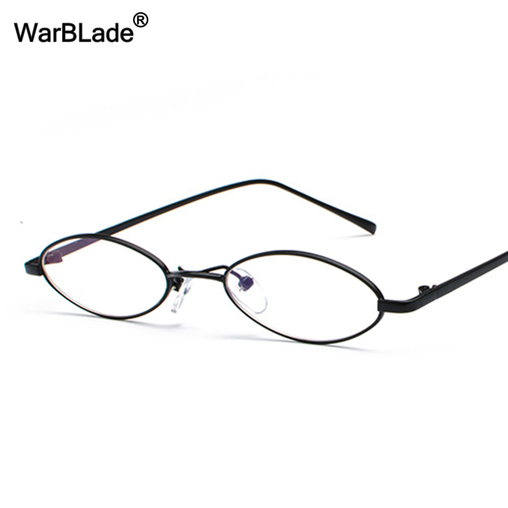 WarBlade-Petite monture de lunettes ovales rétro pour hommes et femmes, monture en métal doré, lentille transparente, lunettes optiques, unisexe, 2022