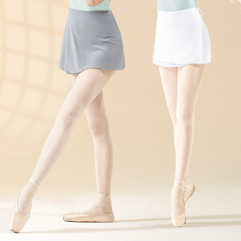 Jupes de ballet femme jupe portefeuille de danse courte adulte cravate jupe en mousseline de soie ballerine jupe à lacets robe de ballet Costumes de gymnastique