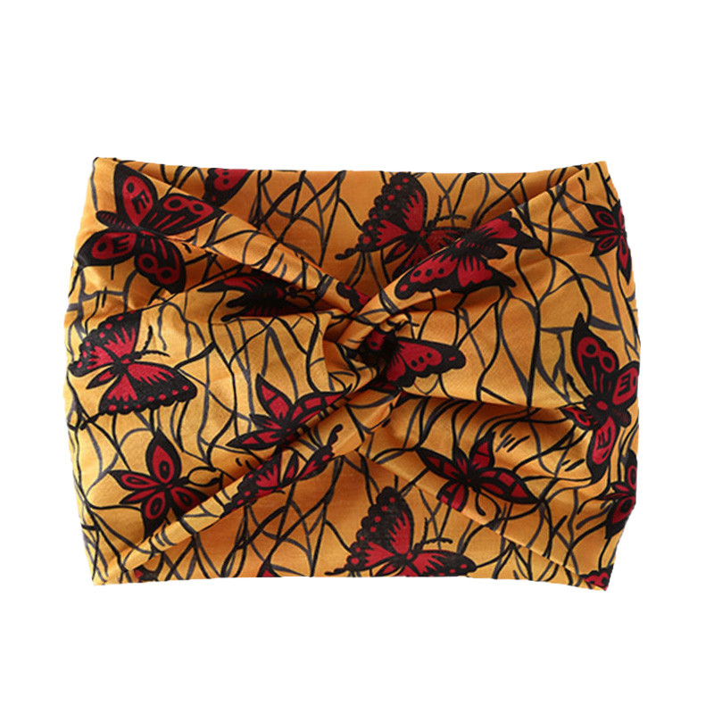 Élargissement de haute élasticité, doux et respectueux de la peau, style bohème africain imprimé, bandeau torsadé sur le devant
