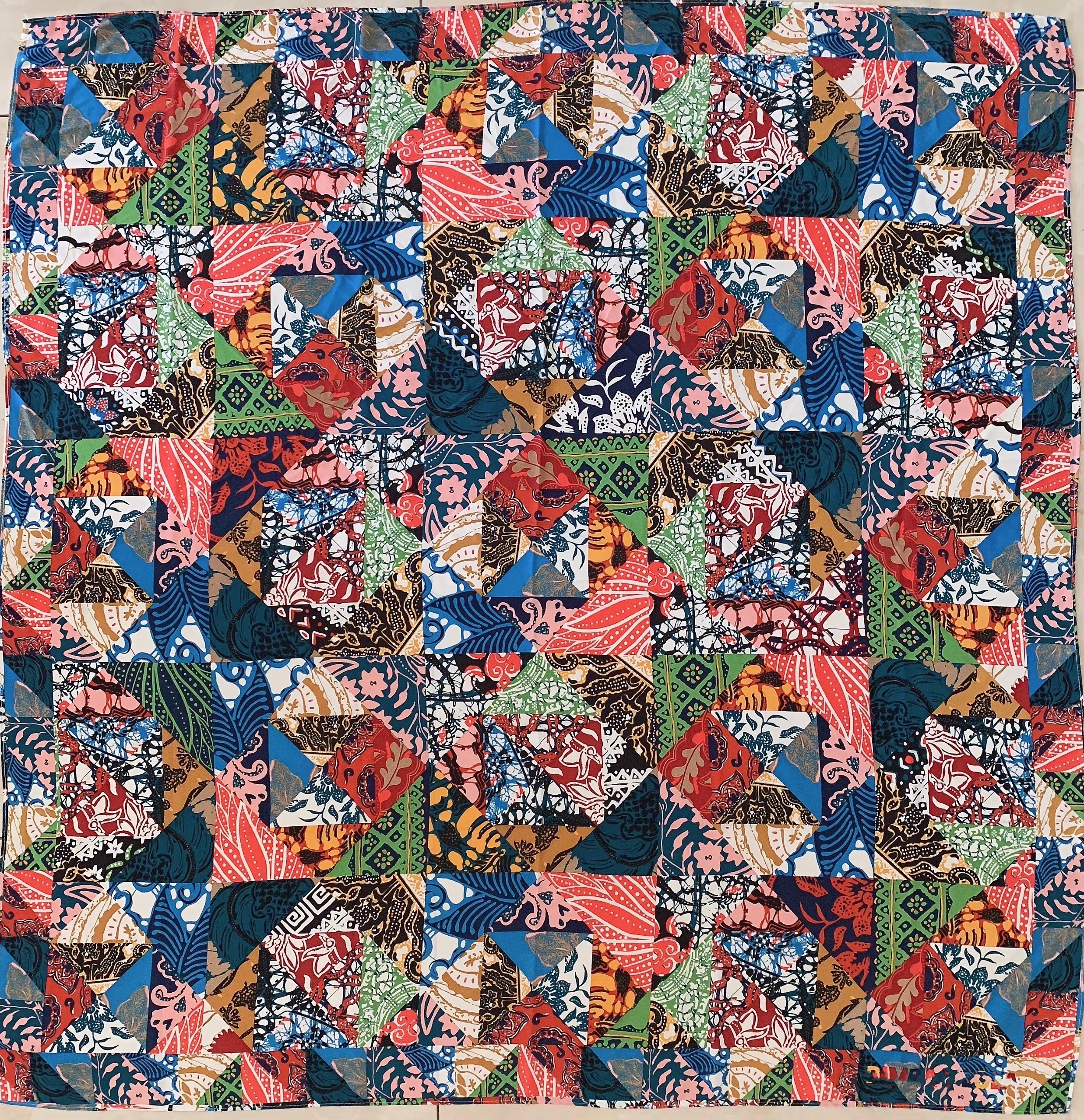 Mouchoir imprimé surdimensionné, 120cm x 120cm