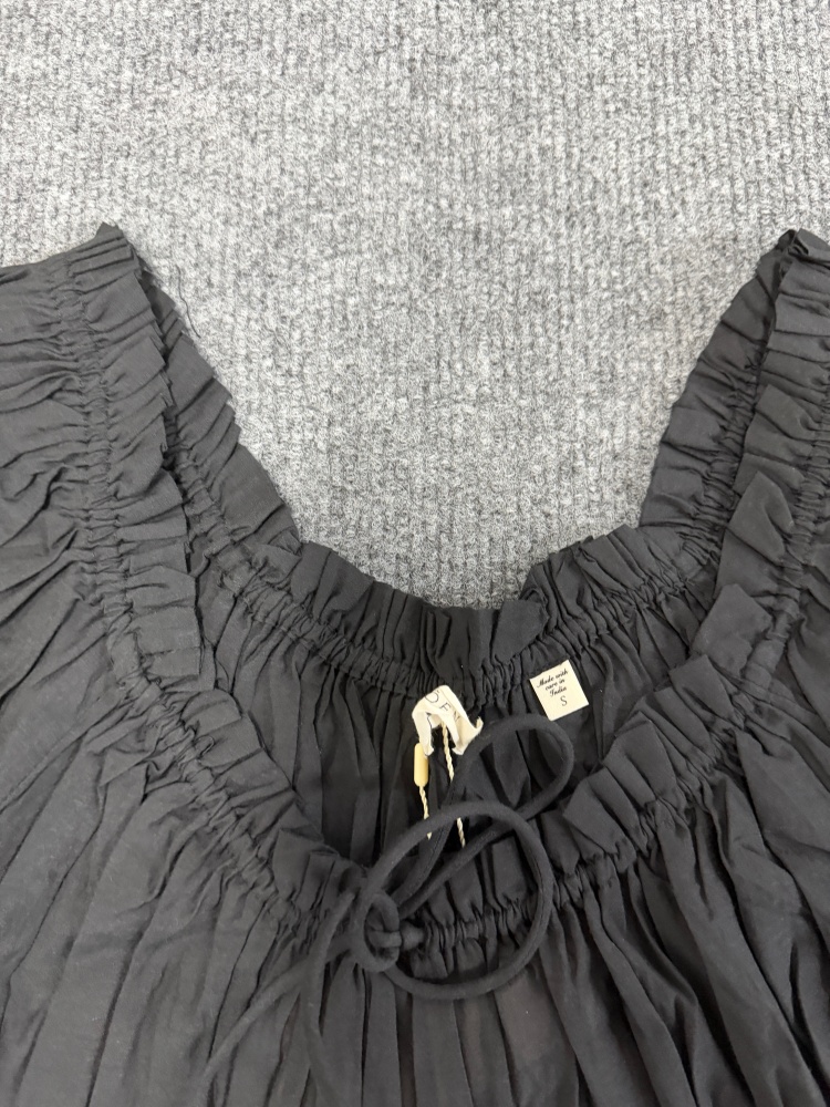 Robe midi smockée DOEN pour femmes, élégante, style cottagecore, manches bouffantes, plissée, longue, vintage française, épaules dénudées, maxi vestidos