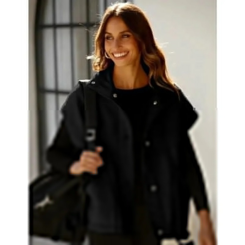 Gilet en polaire pour femme, veste sans manches surdimensionnée en sherpa