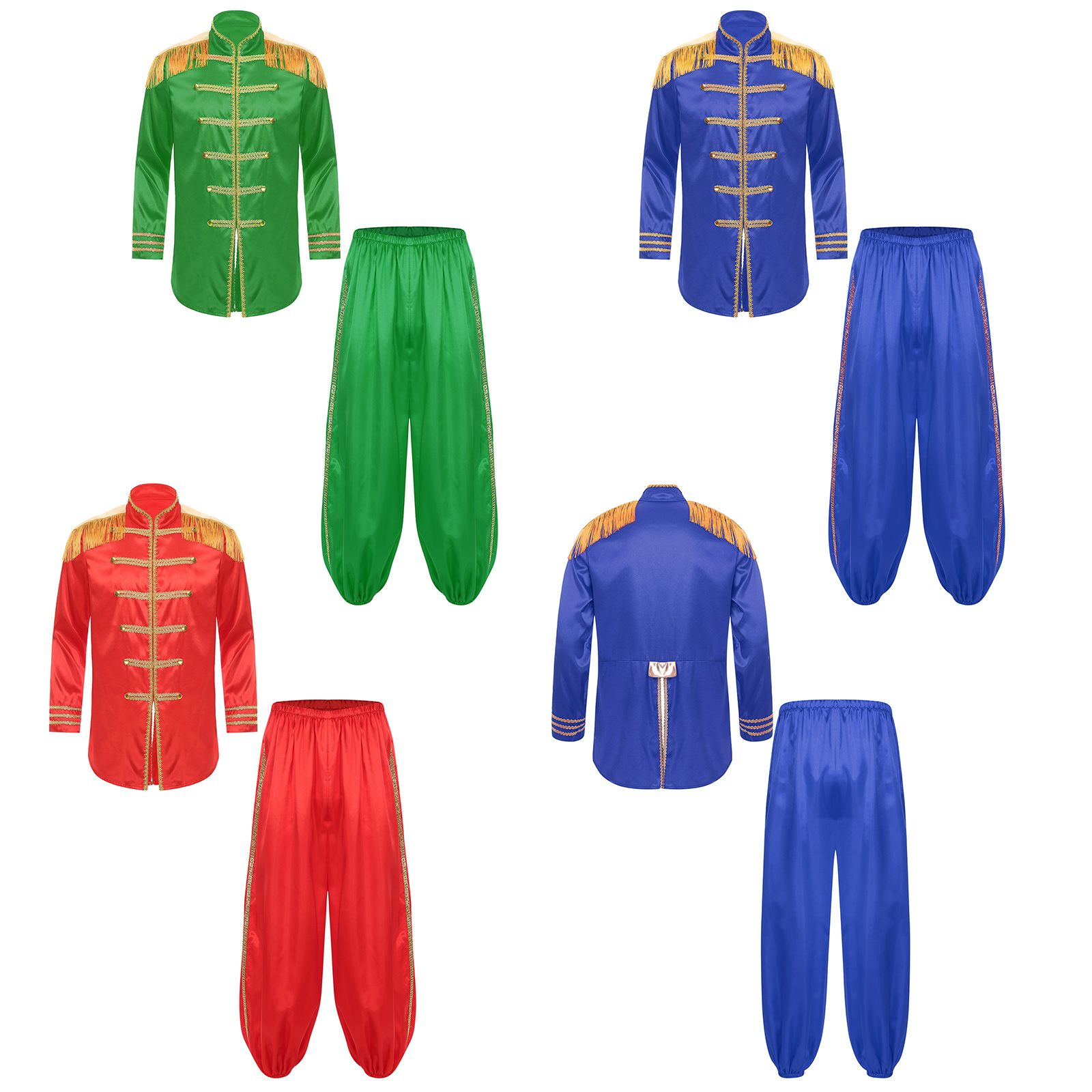Costumes Hiphelicopter Music Star pour hommes, robe de paupières des années 1960, Halloween, Noël, sergent Belle, veste avec pantalon, tenue de cosplay, adulte