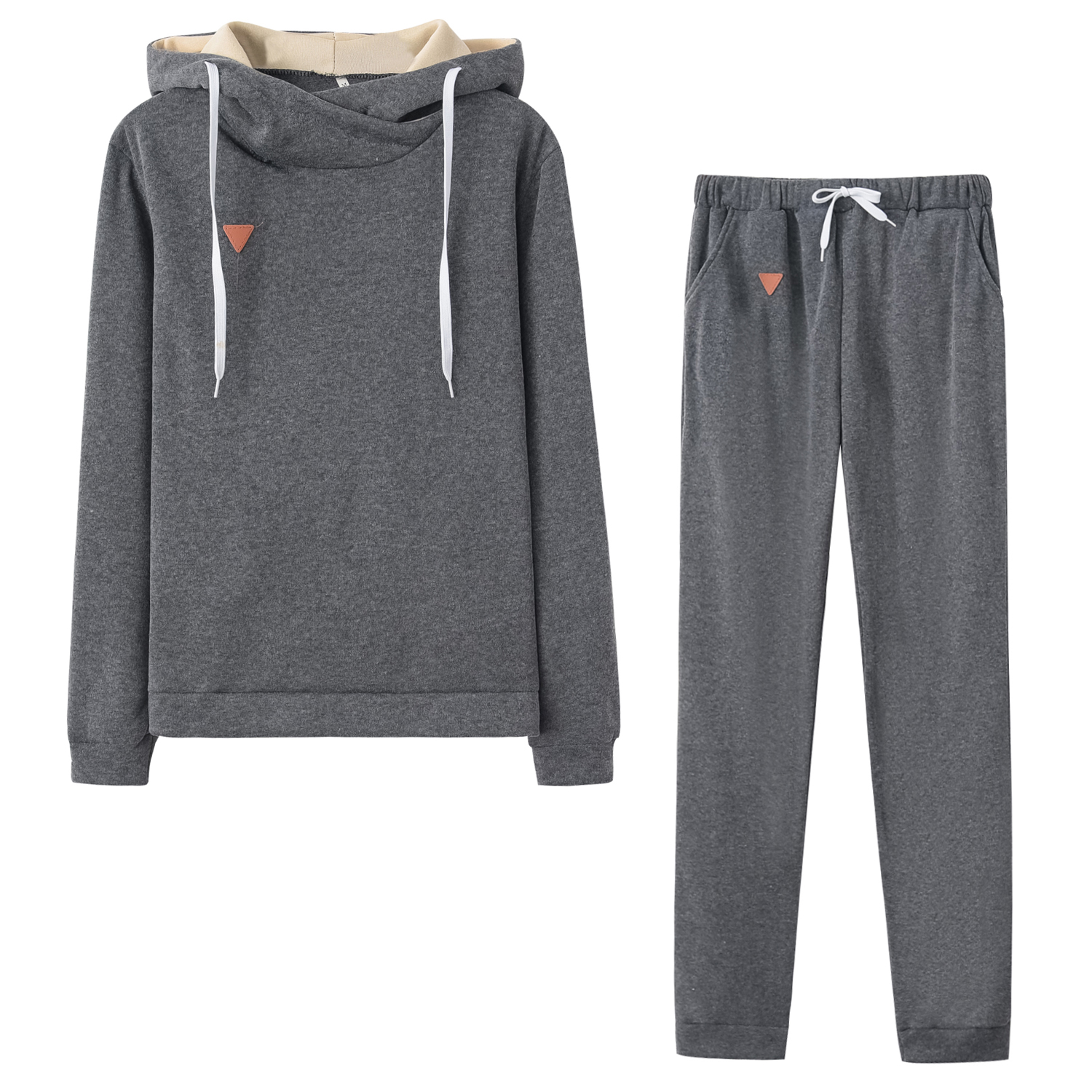 Automne et hiver Europe et états-unis vêtements pour femmes Style polaire mode joints en cuir chapeau à manches longues Sport décontracté