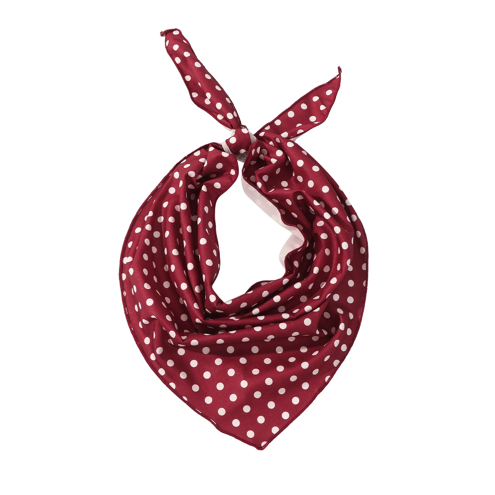 Bandana vintage rouge à pois, foulard triangulaire pour femmes, accessoires pour cheveux, foulard triangulaire bohème, bandeau rétro pour cheveux