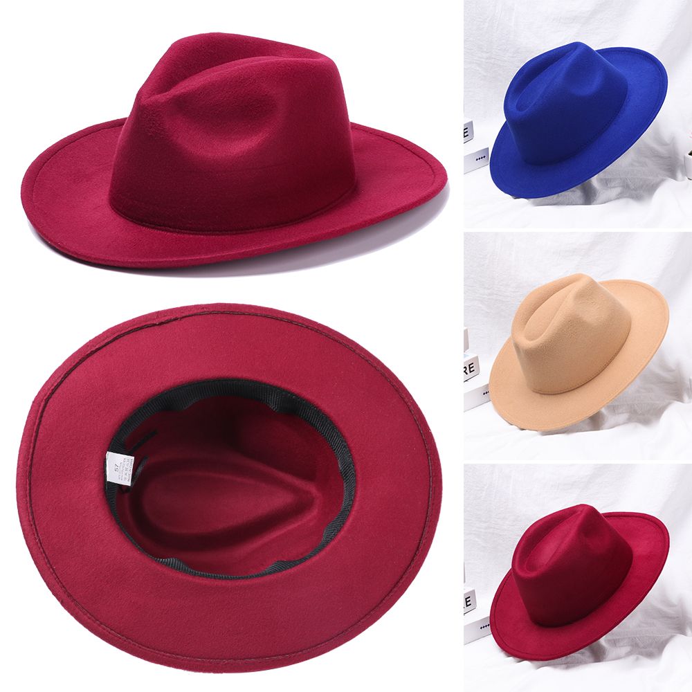 Chapeau de cowboy à large bord pour hommes et femmes, casquette de jazz, Fedora ander, robe de soirée séparés ante, performance sur scène, vintage