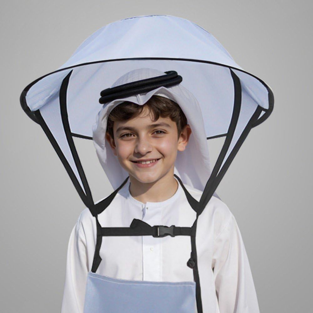 Chapeau de prière portable de haute qualité, pliable, en polyester, type parapluie, facile à utiliser, léger, pare-soleil, couvre-chef pour l'extérieur