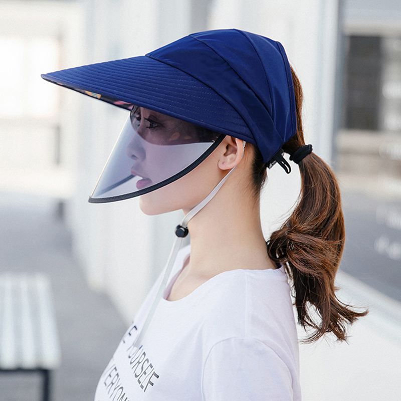 Chapeau pare-soleil unisexe, couvre-visage intégral, bouclier de sécurité, protection des yeux, casquette UV, bord large pour les activités de plein air, confortable, nouveau, 2023