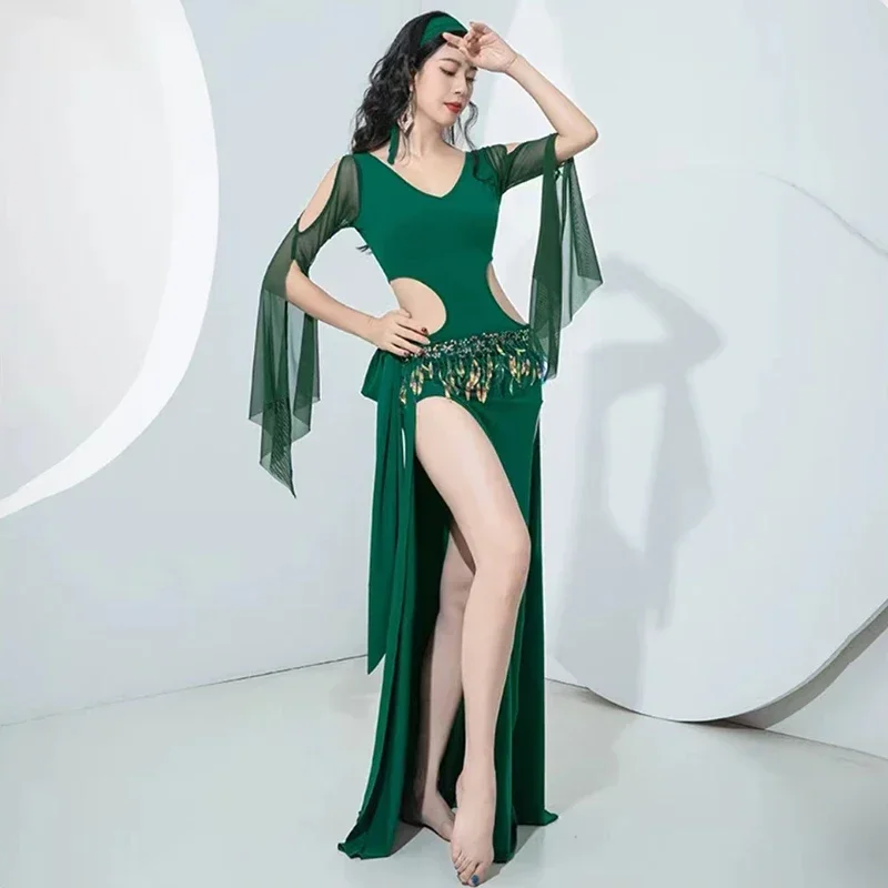 Saidi Robes de compétition vêtements Costume de danse du ventre robe femmes nouveau Folk Shaabi Baladi Robes d'entraînement Performance orientale