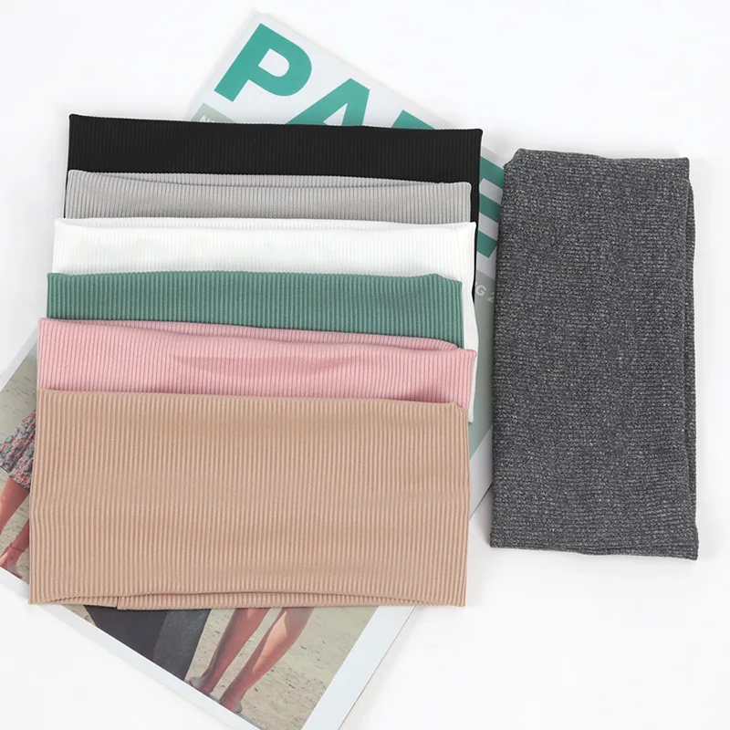 Lot de 3 bandeaux élastiques unis pour femmes, idéaux pour le yoga, la mode, le sport, et comme accessoires capillaires pour filles