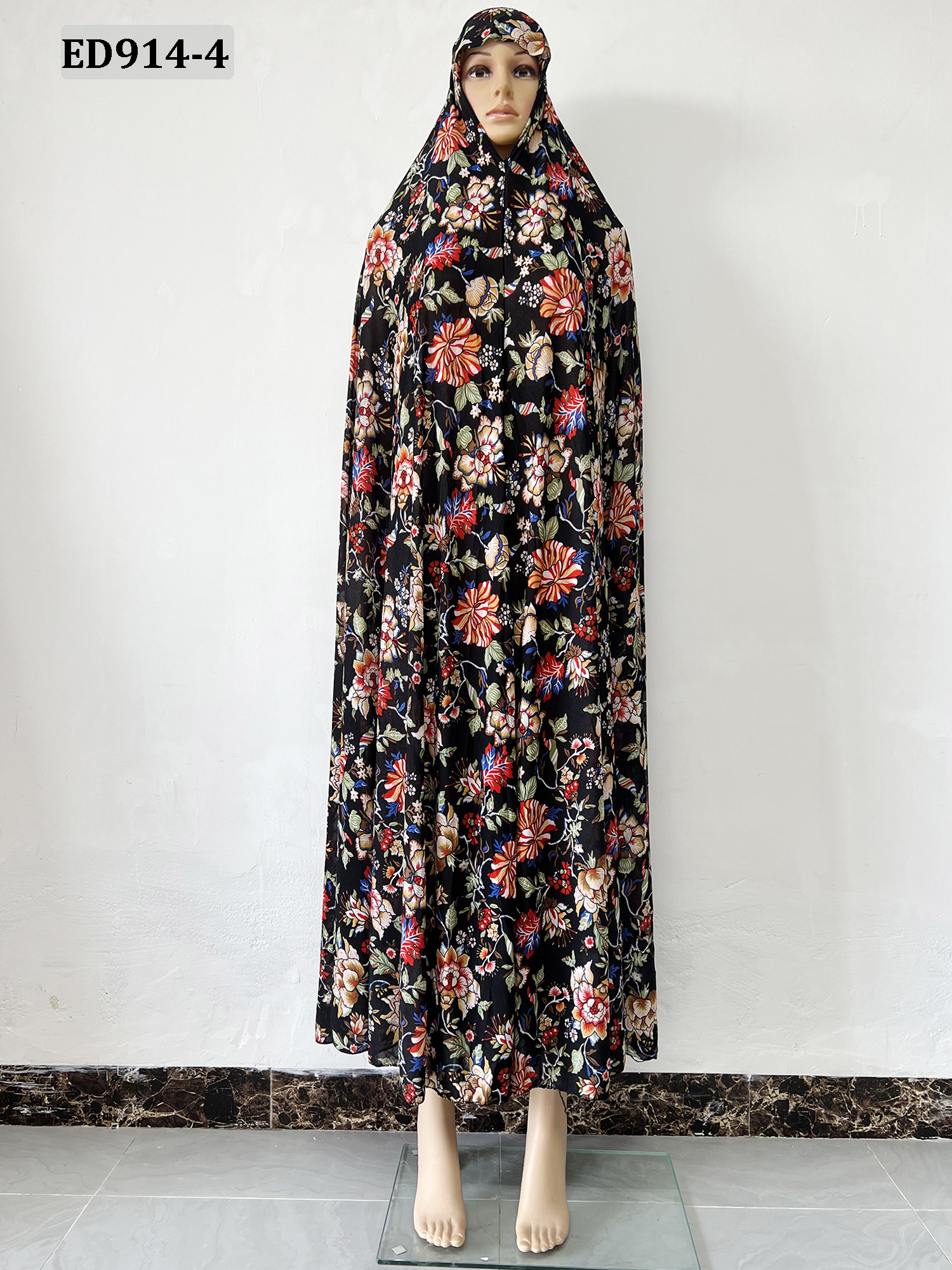Abaya à capuche pour femmes musulmanes 6XL, vêtement de prière africain sans manches, Kaftan avec Hijab Floral, Robe saoudienne de dubaï, Ramadan