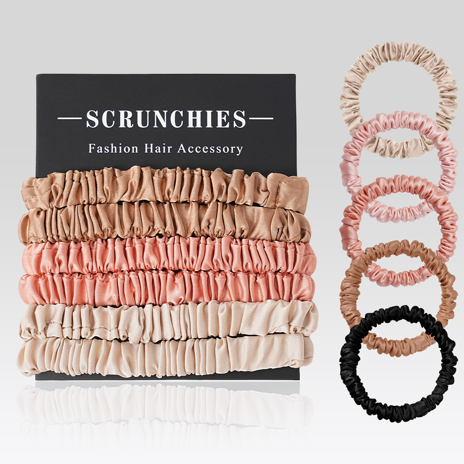 Attaches de cheveux en soie pour femmes, nouvelles bandes de cheveux élégantes, élastiques pour cheveux, cordes pour gros intestin, cercles, aucun dommage aux cheveux, 2025