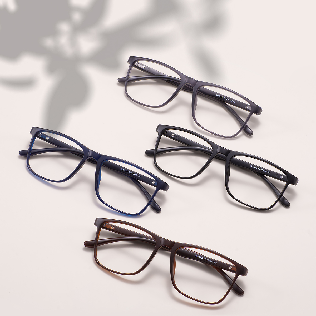 Grand cadre de lunettes rectangulaire TR90 pour hommes et femmes, monture carrée en plastique léger avec charnière à ressort pour lentille de Prescription