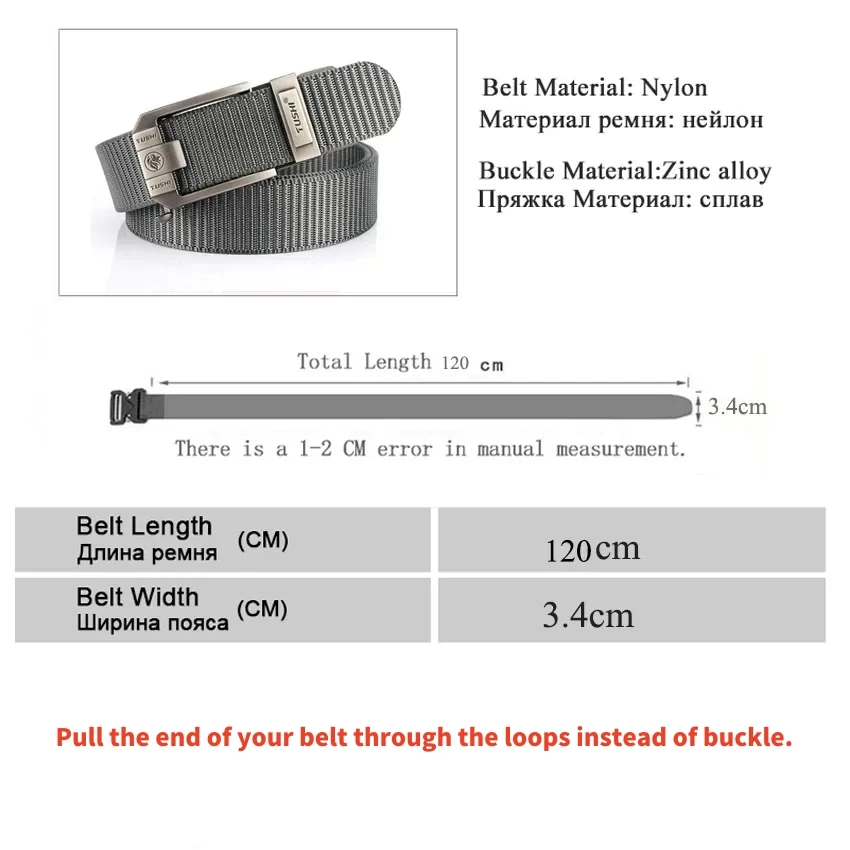 Ceinture en nylon robuste pour hommes, ceinture en métal automatique, fibre de toile, optique, extérieur, cow-boy, jeans, pantalons, DulEnvironHiking, mode