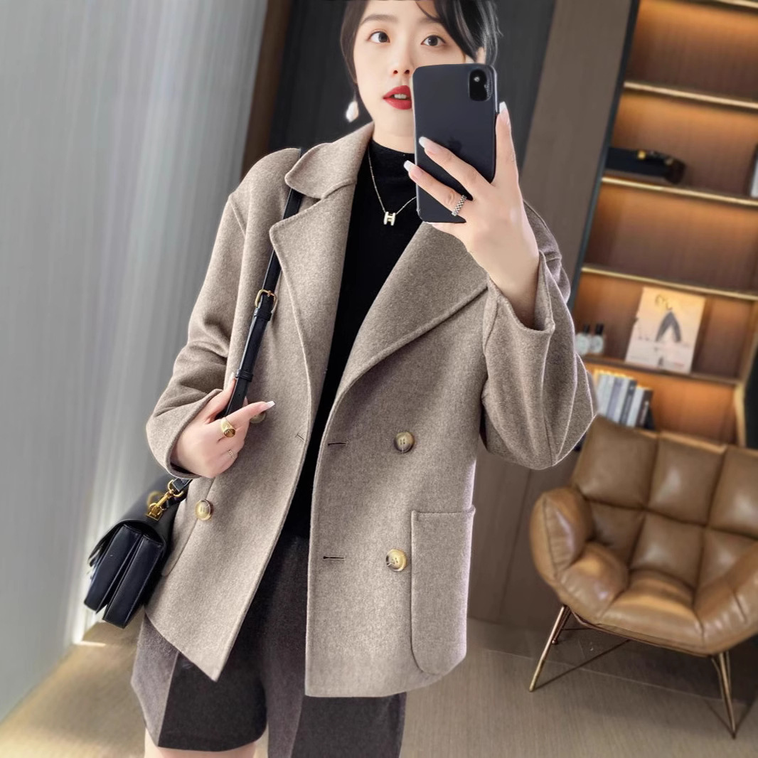 Manteau en laine pour femme – Collection Hiver/Automne – Coupe ample, col tailleur – Tendance et confortable – Vêtement d'extérieur décontracté – Offre Spéciale de la Saison