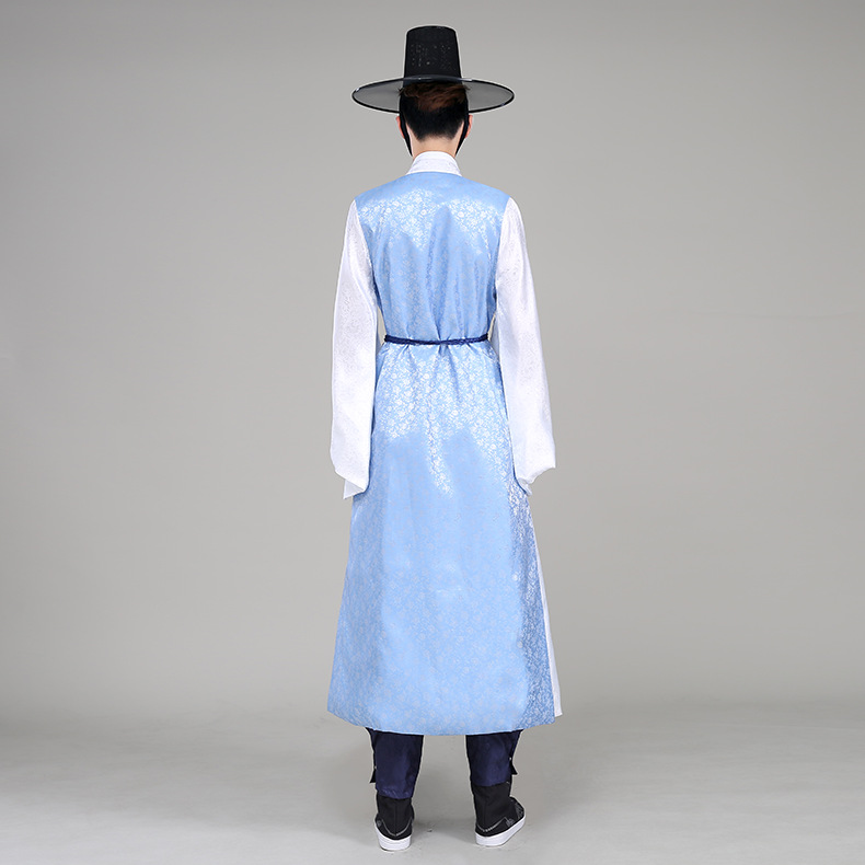 Robe Hanbok Coréenne Traditionnelle Originale pour Homme, Costume de Spectacle Ethnique, Vêtement de Cour Coréen pour Spectacle Scénique