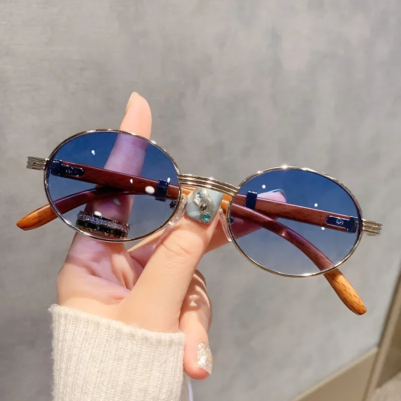 Lunettes de soleil carillon pour femmes et hommes, lunettes de soleil à monture ronde, lunettes de voyage en plein air, nuances UV400, métal simple, mode, nouveau