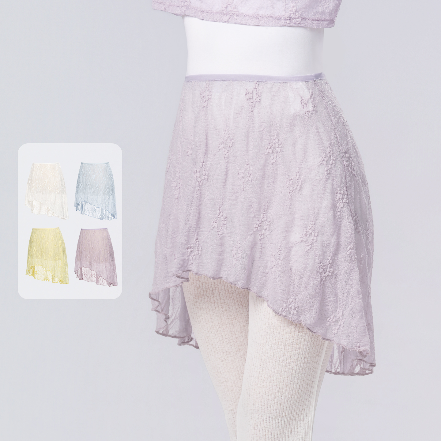 Jupes de danse en dentelle douce pour femmes, en nylon transparent, tulle, couleur unie, jupes élégantes à ourlet irrégulier pour filles adultes, jupes de danse en tricot