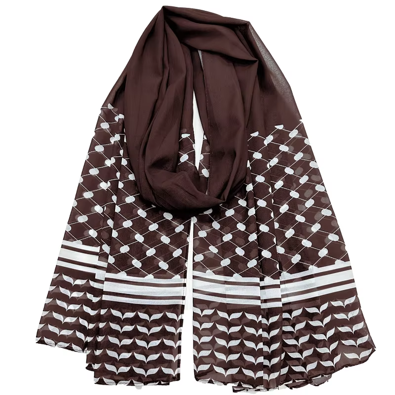 Nouveau Kuffiyeh imprime mousseline de soie Hijab écharpe respirant doux grande taille mode avant foulards foulard musulman Hijabs châle Ramadan