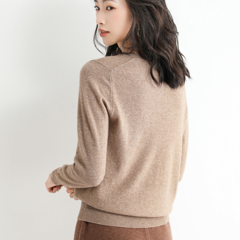 Pull en cachemire de Style classique d'hiver, pull en laine mérinos, col rond, manches longues, tricot, doux et chaud, vêtements de base