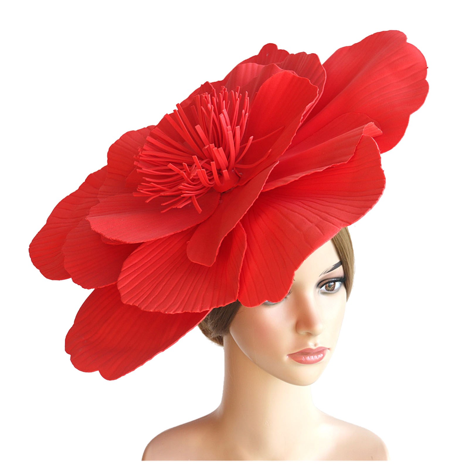 Grand bandeau à fleurs pour femmes, chapeau fascinateur, maquillage de mariée, séance Photo, coiffure, fête de thé, mariage, Cocktail, accessoires pour cheveux