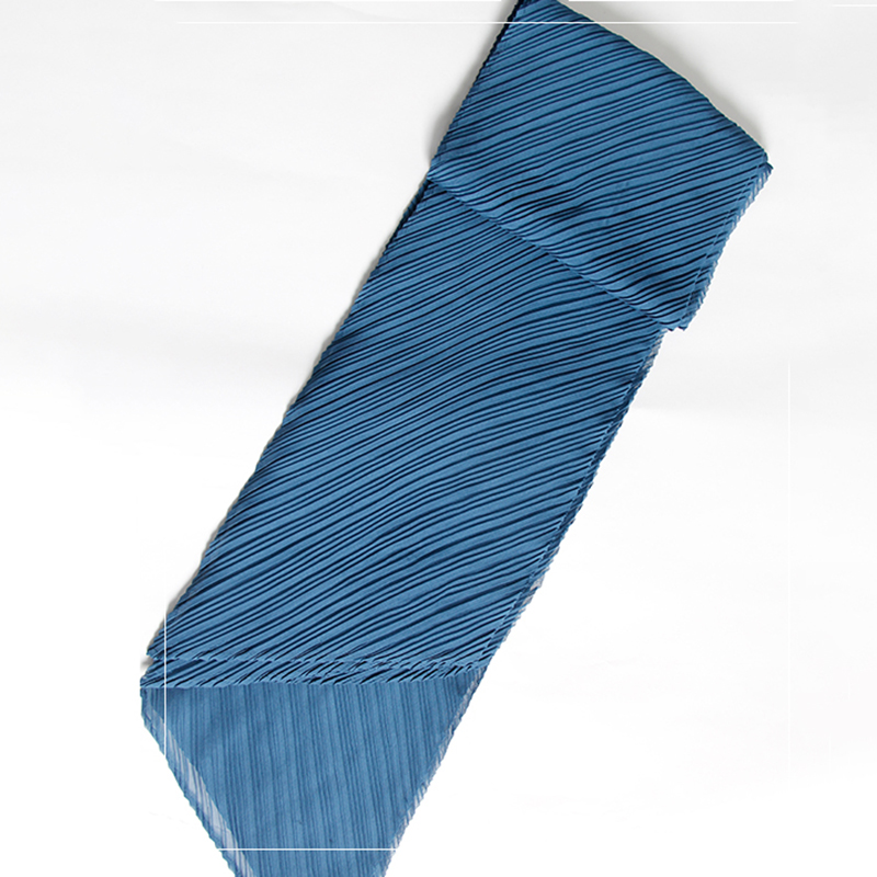 Miyake plissé large longue écharpe en soie printemps été automne hiver Cape femmes pare-brise châle épaule concepteur coréen écharpe