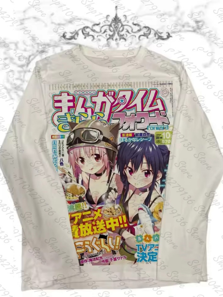 Vêtements pour femmes Printemps 2025, T-shirts graphiques Y2K, T-shirts Harajuku Y2K Kitty pour femmes