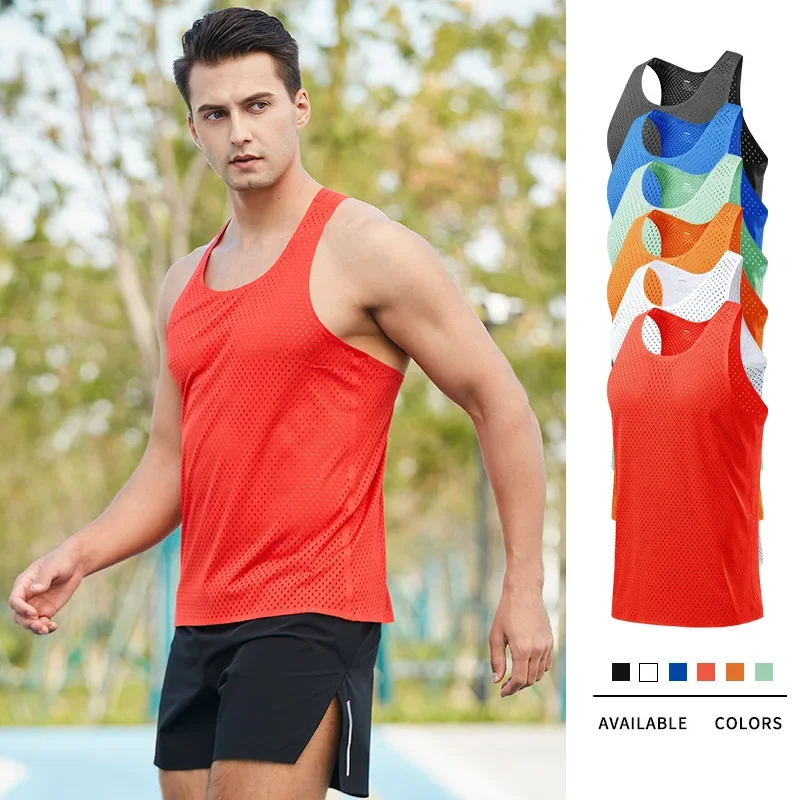 Maille respirante pour homme, piste de sport, course à pied longue distance, vernis à séchage rapide, précieuse d'athlétisme, marathon d'été, entraînement masculin