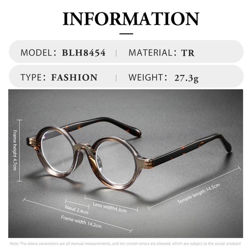 Monture de lunettes polyvalente à la mode pour femmes et hommes, monture ronde en métal TR90, Anti lumière bleue, lentille transparente, optique