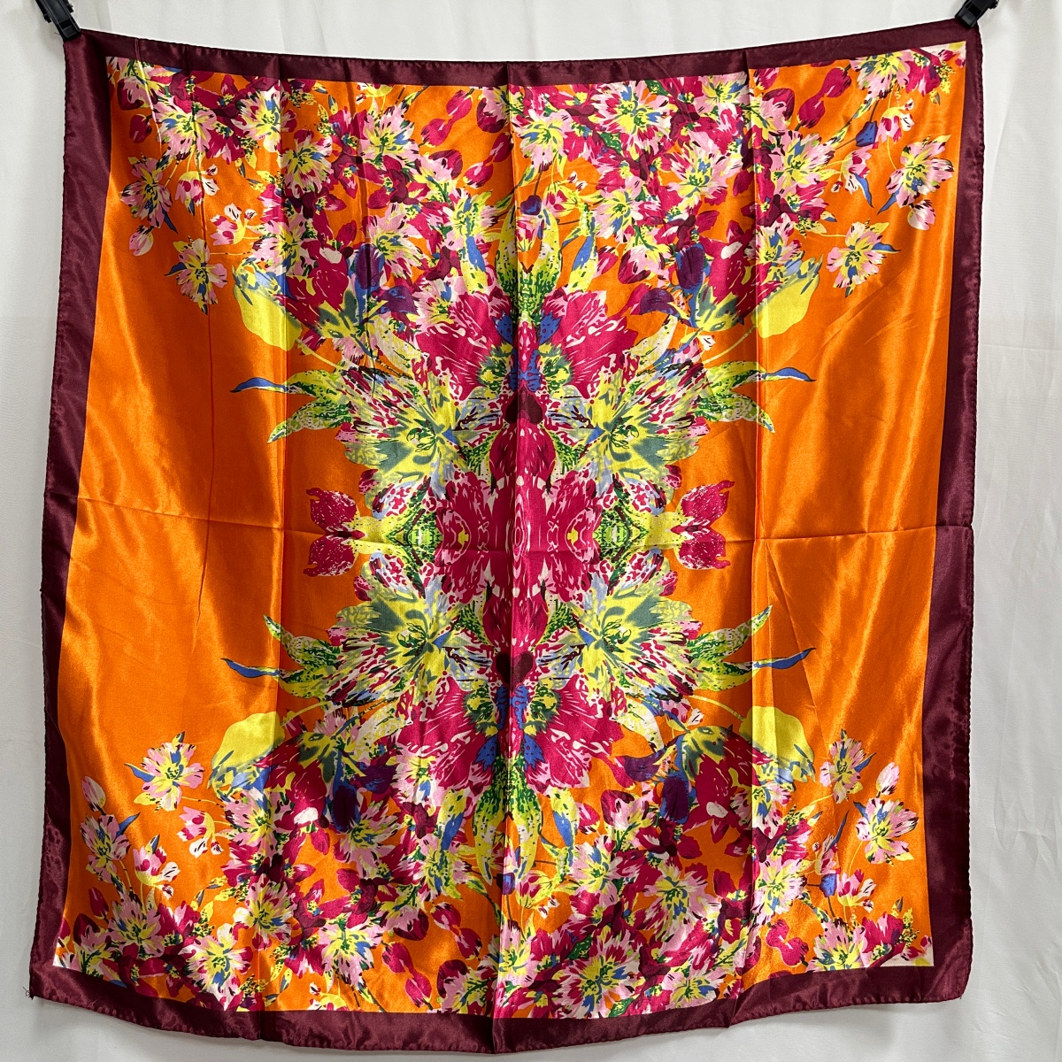 Nouveau Foulard Carré en Soie pour Femme, Marque de Luxe, Imprimé Satiné, 90 cm, Hijab, Paréo Musulman, Bandana, Châle, Bandeau, Écharpe