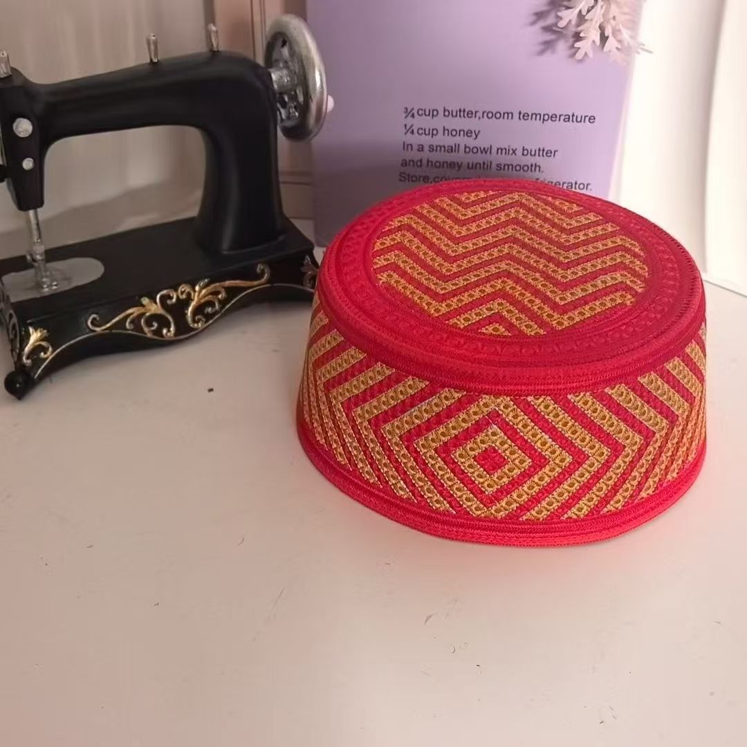 Nouveaux chapeaux musulmans pour hommes, chapeau de prière brodé pour l'Aïd, bonnet ethnique de luxe, cadeau de mariage islamique, casquette de Dubaï, casquette saoudienne, casquettes africaines dorées