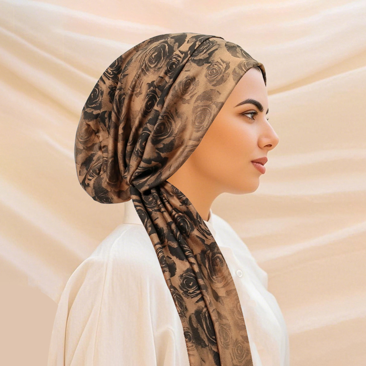 Nouveau Foulard Hijab Imprimé 2026 pour Femme, Bonnet Chimio, Turban Pré-noué, Bandana, Couvre-chef pour Perte de Cheveux (Cancer)