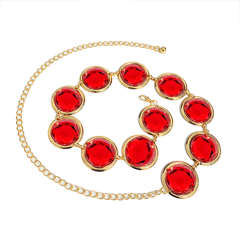Ceinture de taille Anime Cosplay pour femme, pierre rouge, accessoires de olympiques JOfor, corbeau simple, polyvalent, mode, environnement