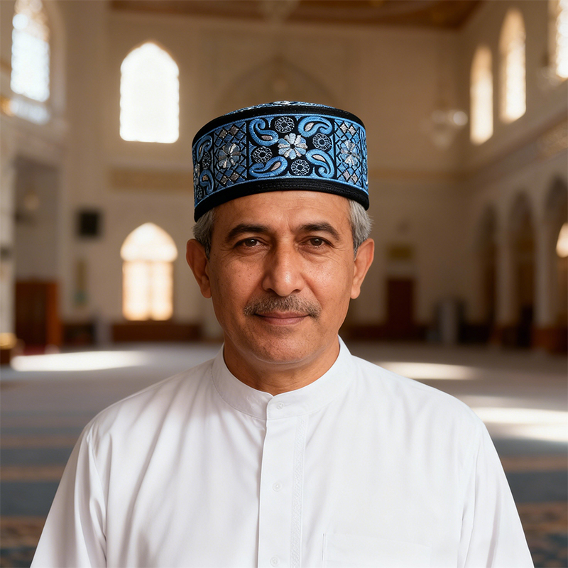 Chapeau musulman Yarmulke 55-60, chapeau musulman tendance pour hommes, chapeau de prière islamique à sommet plat brodé, chapeau de fête d'affaires, anniversaire, mariage, turban