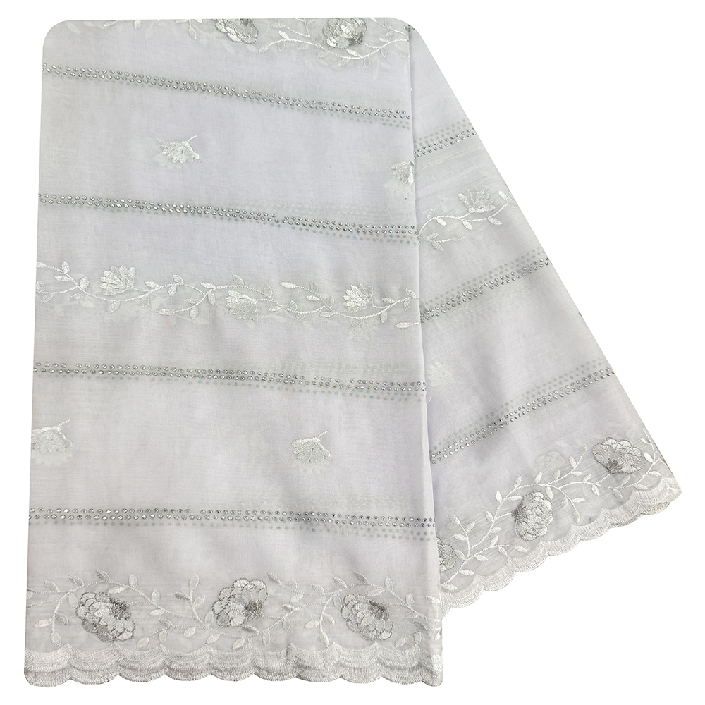 Nouveau style floral 2026 KASHKHA – Foulard brodé 100 % coton, style africain, pour la prière, Dubaï