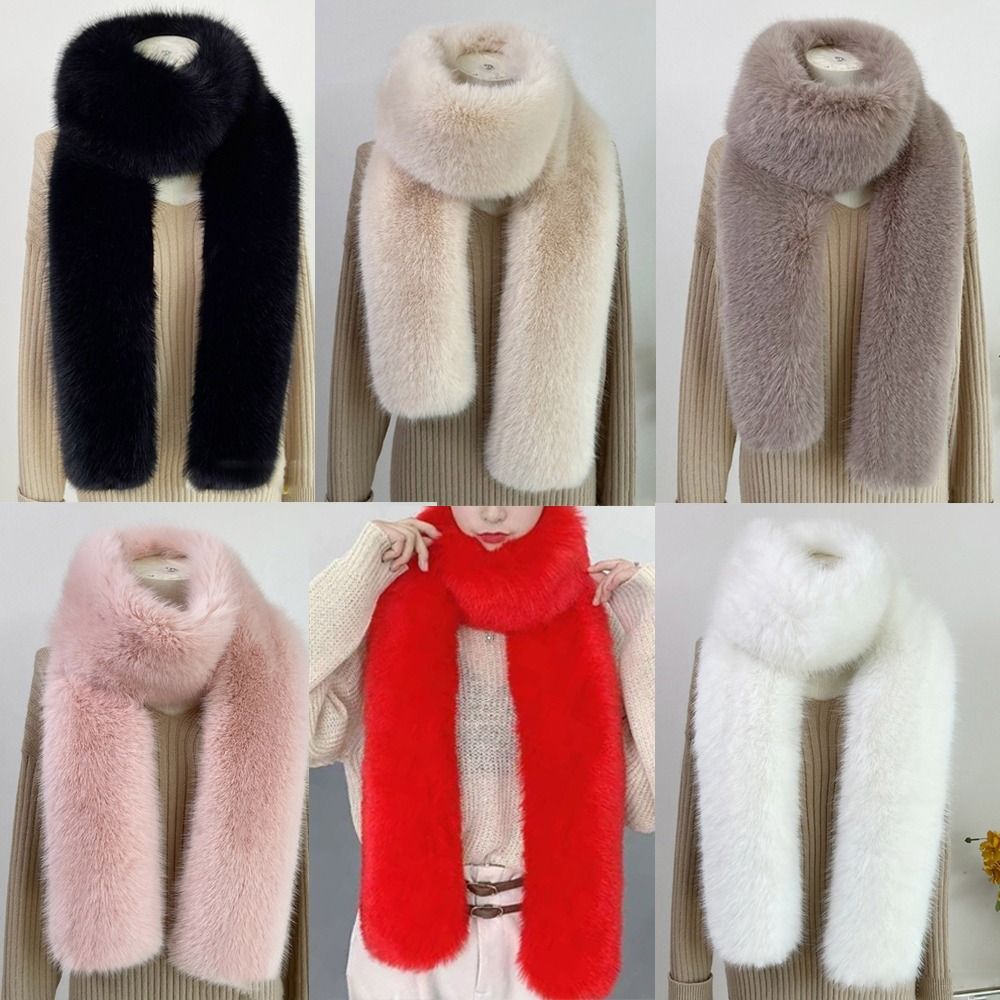 Décor de fourrure 6 couleurs 180cm fausse fourrure longue écharpe épaisse moelleux peluche luxe enveloppes châle Vintage dames foulards fête