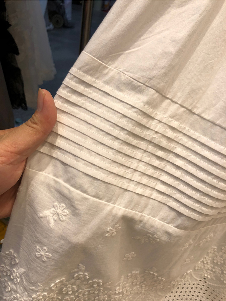 Jupe mi-longue en dentelle élégante, taille haute, ample, mode coréenne décontractée, couleur unie, Design pour filles chaudes, jupe blanche Chic