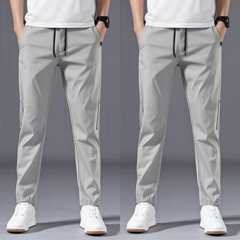 Pantalons décontractés pour hommes, Version coréenne, pantalons de sport d'été fins pour hommes, amples et polyvalents, tendance, légers, droits de luxe