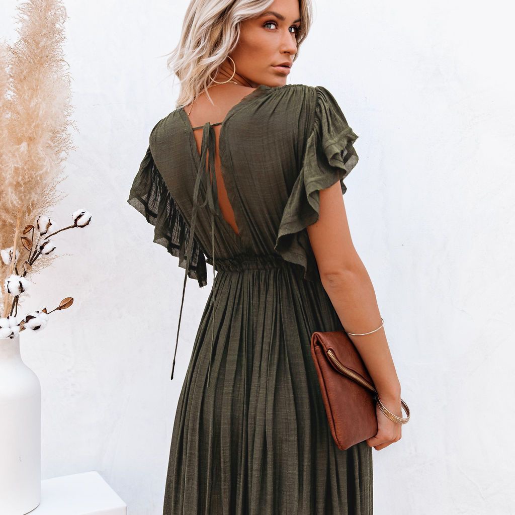 Robe de plage longue à lacets pour femmes, Cover-Up pour Bikini, couleur unie, col en v, Kimono, Anti-soleil, jupe Sarong bohème, été, 2024