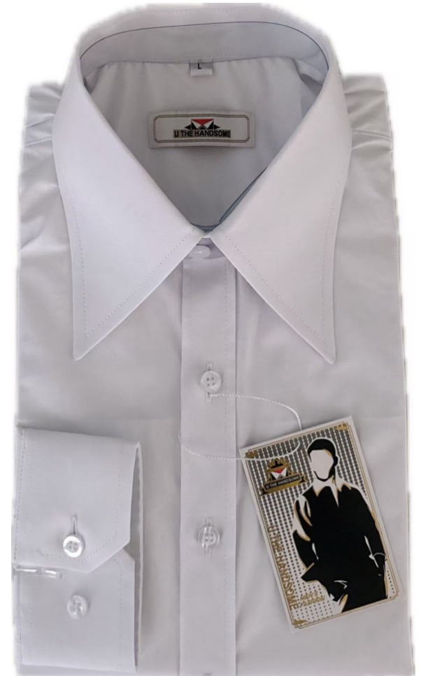 Chemise Homme Tendance Rétro de Marque à Col Pointu Long - Chemise Personnalisée Homme Authentique Style Rétro
