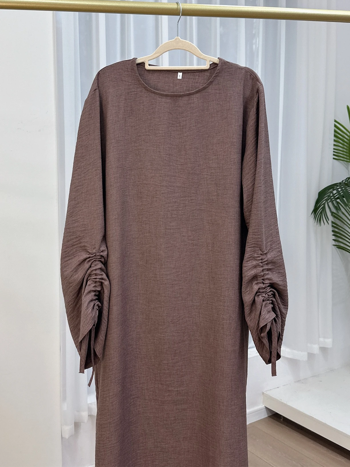 Eid femmes Robe modeste Abaya String manches Caftan musulman Robe maroc dubaï caftan Islam 2025 robes Largos Jalabiya Ramadan